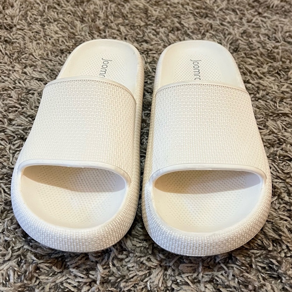 Joomra Cream Slide Sandals for Women